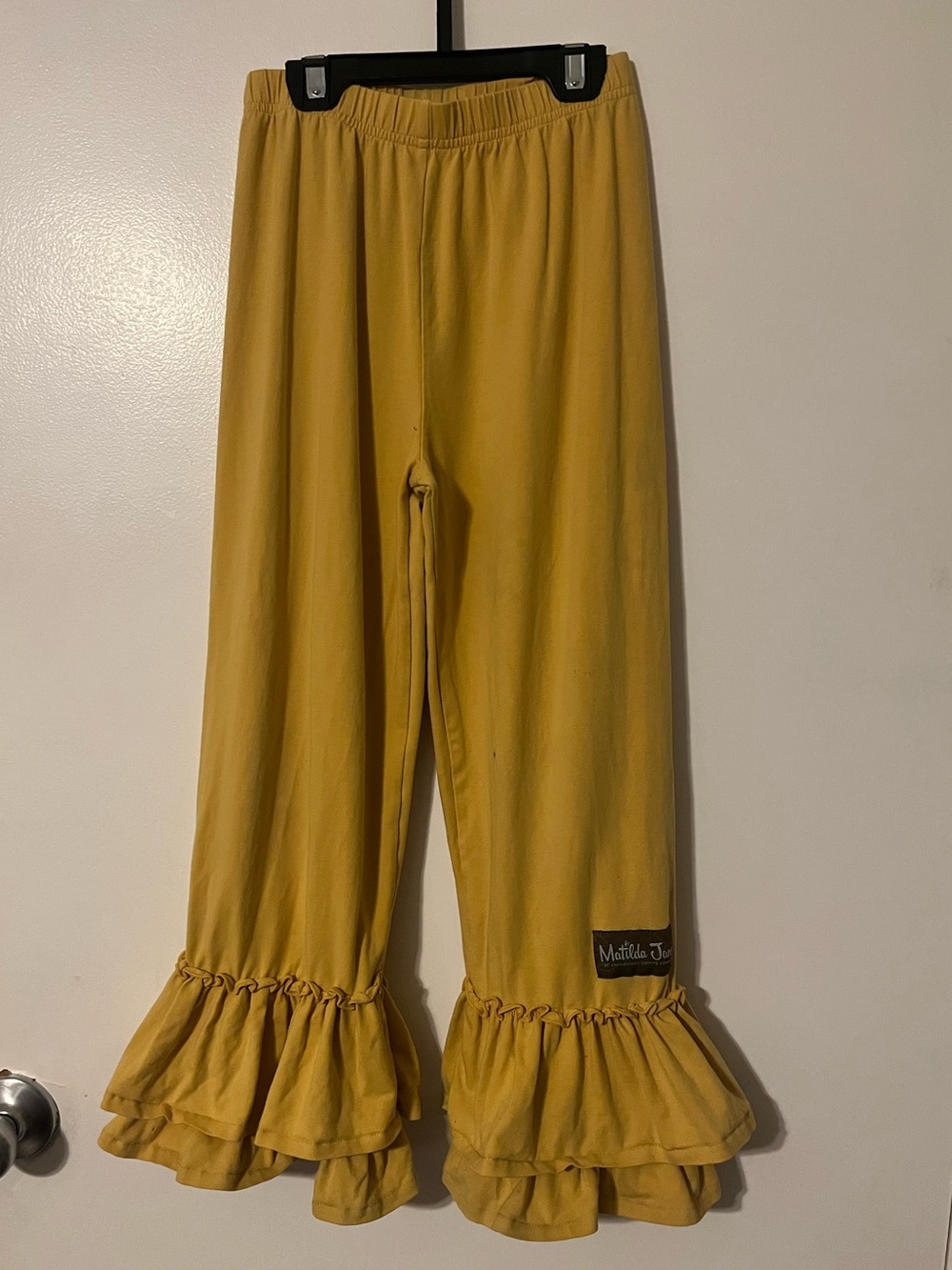 Matilda Jane Mustard Ruffle-Hem Pants